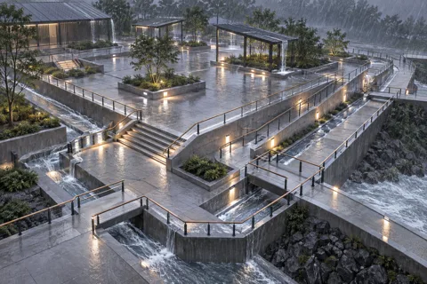 暴雨预警下的高台排水环线