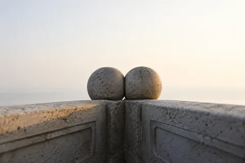 栏端的双环